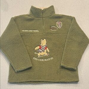 Disney Winnie the Pooh Sage Green Fleece Pullover XXL